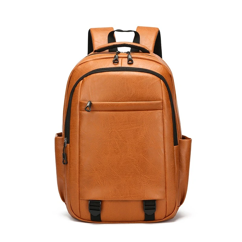 DK1166 Waterproof PU Leather Softback Men's Backpack