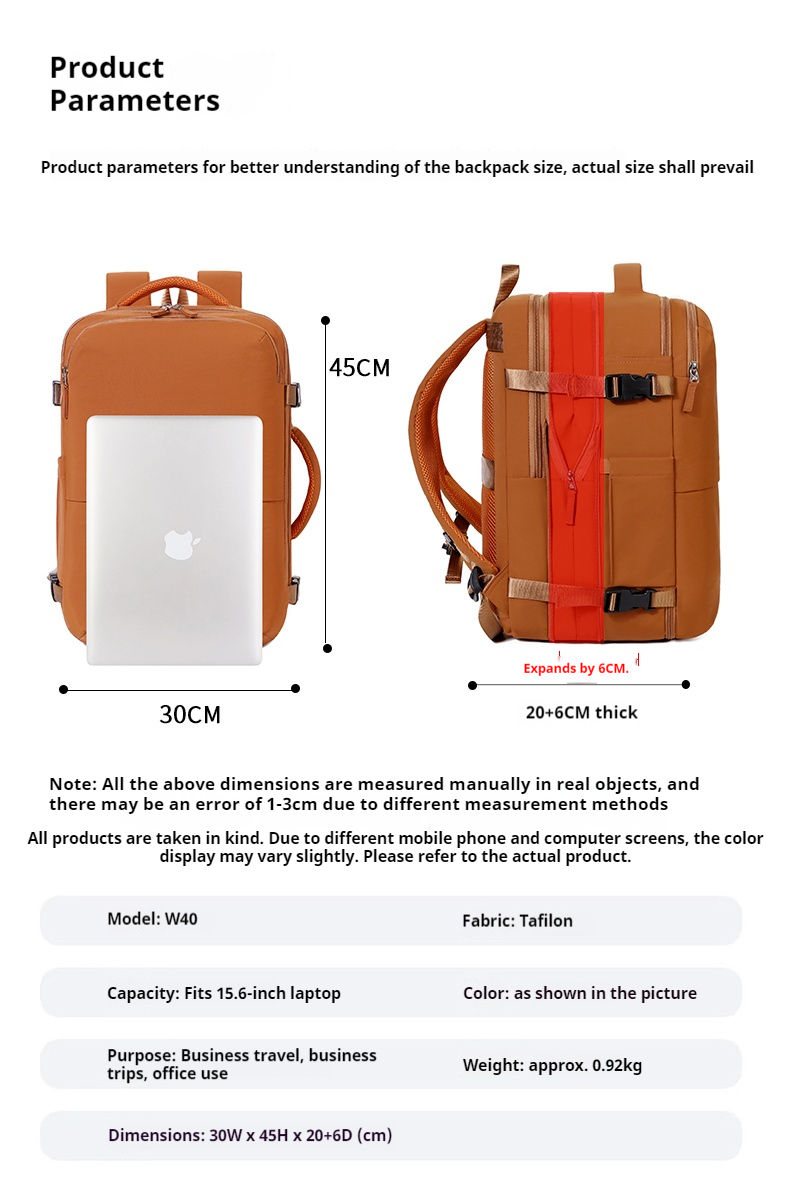 HY-W40 Waterproof Business Expandable Flat Open Customization Laptop Bag