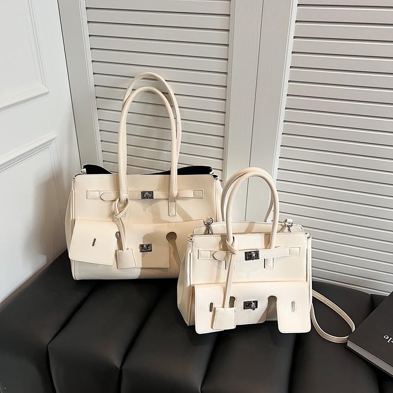 SS2751 Top Fashion Women Black PU Tote Bag