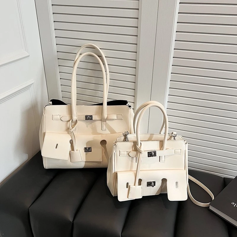 SS2751 Top Fashion Women Black PU Tote Bag