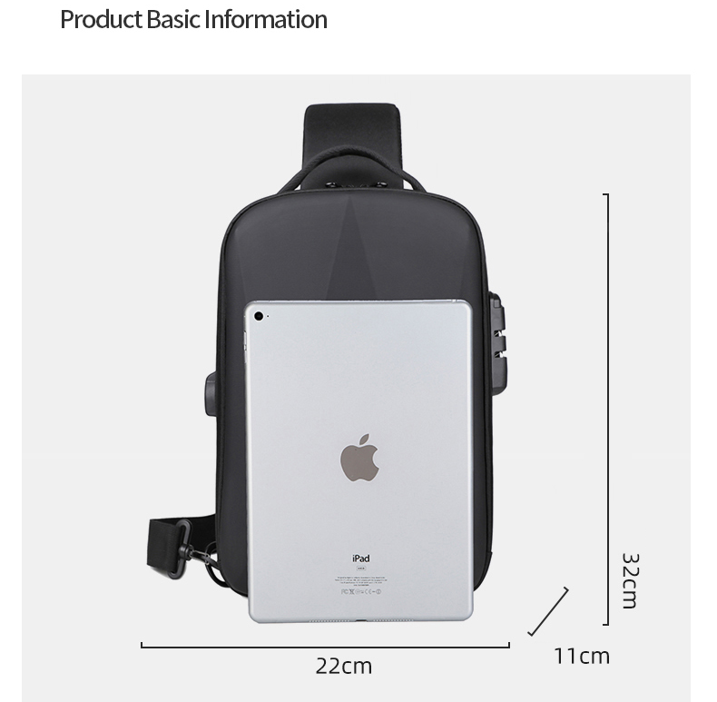 BLH4-4 Waterproof Sling Shoulder Business Messenger Bag