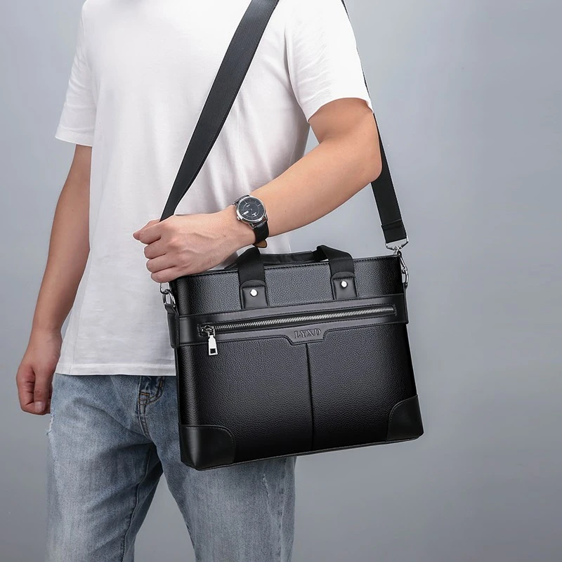 JMR882-3 PU Leather Briefcase Handbag