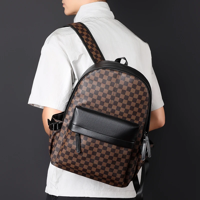 XX5003 Business Laptop Bag Large Capacity Leather Backpack