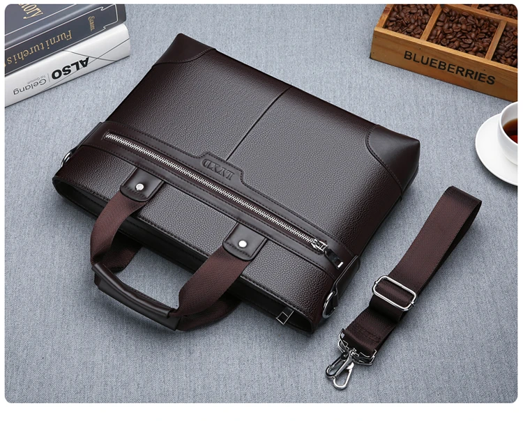 JMR882-3 PU Leather Briefcase Handbag