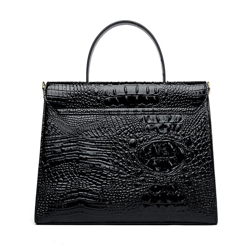 QPN2099 Ladies Fashion Simple Square Lock Closure Daily Office Shoulder Bag