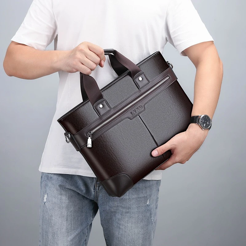 JMR882-3 PU Leather Briefcase Handbag